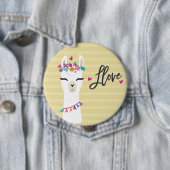 Lama-Knopf-//-Lama-Liebe-Gelb Button (Beispiel)