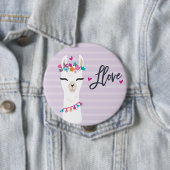 Lama-Knopf-//-Lama-Liebe lila Button (Beispiel)