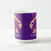 Lama lächeln, nur weil Zitat Kaffeetasse (Mittel)
