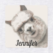 Lama lächelt Kleine Mädchen Kleidung Labels NAME T Etiketten (Design 1)