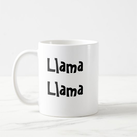 Lama-Lama… Ente? Kaffeetasse (Links)