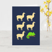 Lama-Lama-Lama-Lama-Lama-Chamäleon Karte (Gelbe Blume)