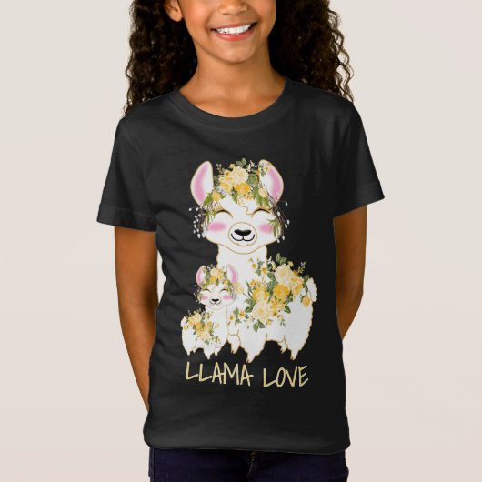 Lama-Liebe - Gelb T-Shirt (Vorderseite)