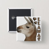 LAMA-LIEBE-HERZEN BUTTON (Vorne & Hinten)