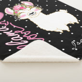Lama-Liebe in Pink-Flora Sherpadecke (3/4)