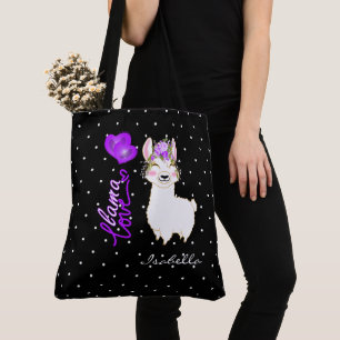 Lama-Liebe - lila Tasche