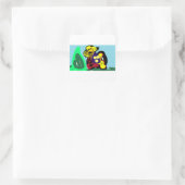 Lama Liebe Quadratischer Aufkleber (Tasche)