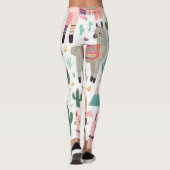 Lama-Liebe: Whimsisches Pattern Delight Leggings (Rückseite)