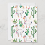 Lama-Liebewatercolor-Baby-Duschen-Einladung Einladung (Rückseite)