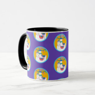 Lama Lila Blau Gelb Bunt Geburtstagsfeier Tasse