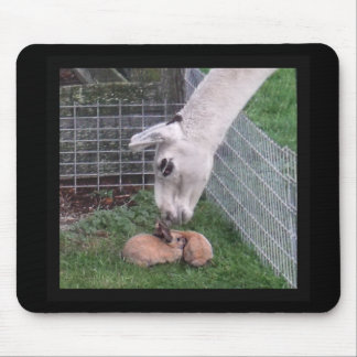 Lama Llove und Häschen Mousepad