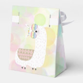 Lama lustiger, farbenfroher Kindergeburtstag Geschenkschachtel (Rückseite)