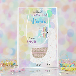 Lama lustiger, farbenfroher Kindergeburtstag Mittlere Geschenktüte