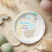 Lama lustiger, farbenfroher Kindergeburtstag