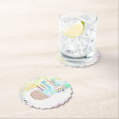 Lama lustiger, farbenfroher Kindergeburtstag Untersetzer (Vor Ort)