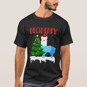 Lama-Mami-Santa-Hut-Weihnachts-Pyjama-Familie-Matc T-Shirt