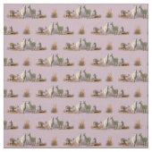 Lama Meadow Fabric (Dusty Pink) Stoff (Muster)