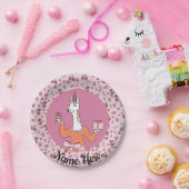 Lama mit Kuppelkuchen Pappteller (Party)