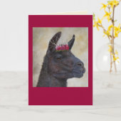 Lama mit rassischer Krone Karte (Gelbe Blume)