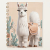 Lama mit Sattel in der Wüste Planer (Vorderseite)