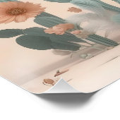 Lama mit Sattel in der Wüste Poster (Ecke)