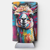 Lama mit Spritzern Selters Dosenkühler (Rückseite)