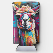 Lama mit Spritzern Selters Dosenkühler (Vorderseite)