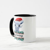 Lama mit Weihnachtsmannmütze und Text Tasse (Vorderseite Links)