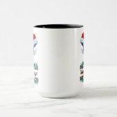 Lama mit Weihnachtsmannmütze und Text-Tasse Tasse (Zentrum)