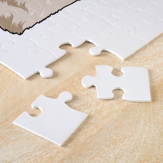 Lama mit weißen Blüten Puzzle (Seite)