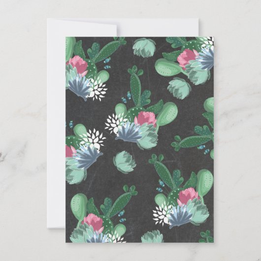 Lama Momma Fiesta Baby Dusche Einladungen (Rückseite)