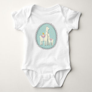 Lama momma und Babybodysuit Baby Strampler