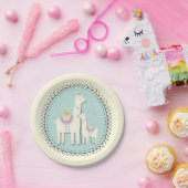 Lama momma und BabypapierTeller Pappteller (Party)