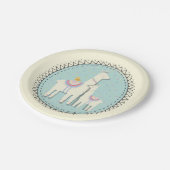 Lama momma und BabypapierTeller Pappteller (Schrägansicht)