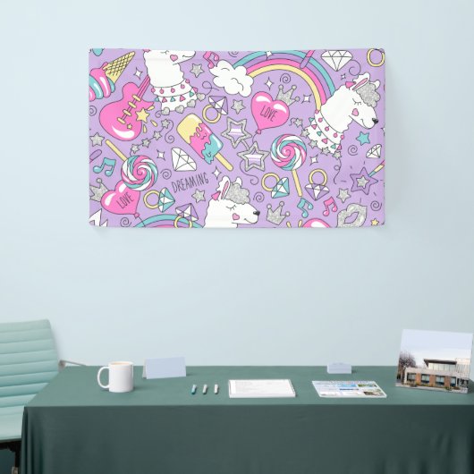 Lama-Muster 1 Banner (Messeveranstaltung)