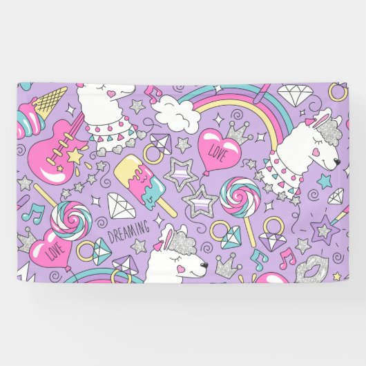 Lama-Muster 1 Banner (Horizontal)