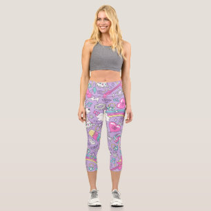 Lama-Muster 1 Capri Leggings