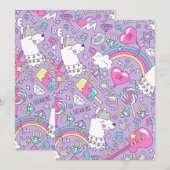 Lama-Muster 1 Dankeskarte (Vorne/Hinten)