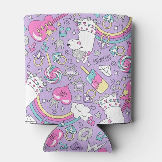 Lama-Muster 1 Dosenkühler (Rückseite)