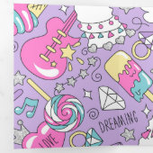 Lama-Muster 1 Dreifach Gefaltete Urlaubskarte (Innen Erste Seite)