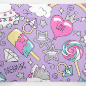 Lama-Muster 1 Dreifach Gefaltete Urlaubskarte (Innenseite Mitte)