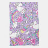 Lama-Muster 1 Geschirrtuch (Vertikal)