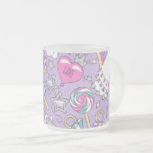 Lama-Muster 1 Mattglastasse (VorderseiteRechts)