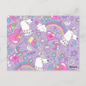 Lama-Muster 1 Postkarte (Rückseite)