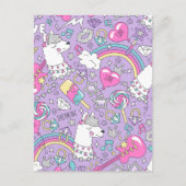 Lama-Muster 1 Postkarte (Vorderseite)