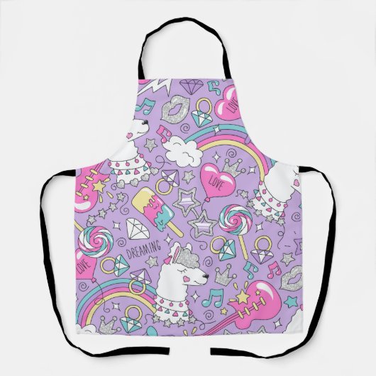 Lama-Muster 1 Schürze (Vorderseite)