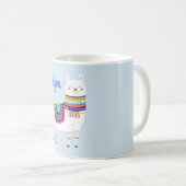 Lama-niedlicher individueller Name Kaffeetasse (VorderseiteRechts)