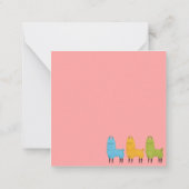 Lama Note Card Mitteilungskarte (Rückseite)