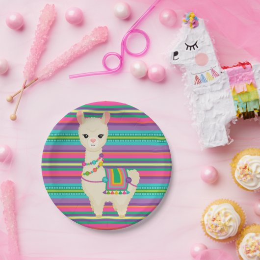 Lama-Papier-Teller Pappteller (Party)