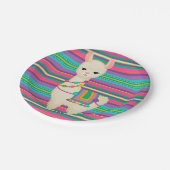 Lama-Papier-Teller Pappteller (Schrägansicht)